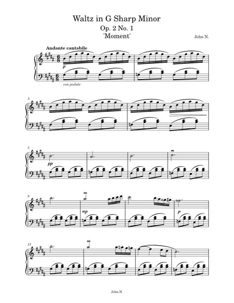 Moment Sheet music for Piano (Solo) | Musescore.com