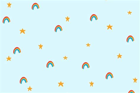 Free Vector | Rainbow background desktop wallpaper, cute vector