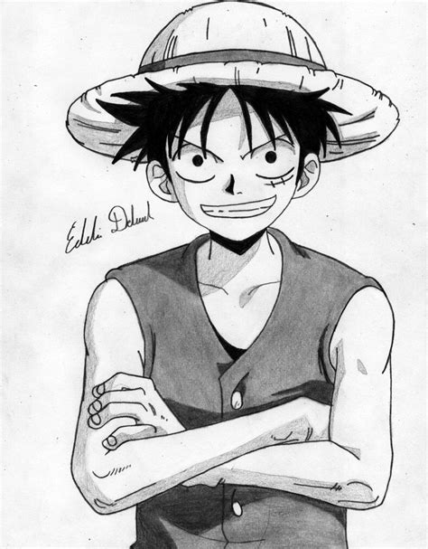 Luffy Anime Drawings Sketches, Art Drawings Simple, One Piece Anime, Military Drawings, Anime ...