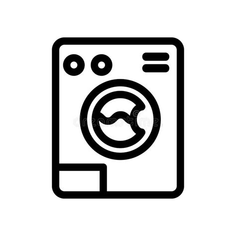 Washing Machine Icon Vector. Isolated Contour Symbol Illustration Stock Vector - Illustration of ...