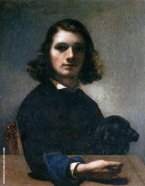 Self-Portrait 1842 by Gustave Courbet | Oil Painting Reproduction