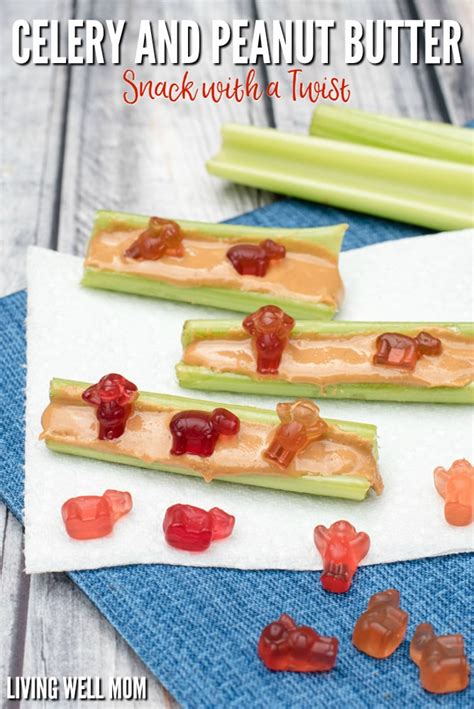 Celery and Peanut Butter Snack with a Twist for Kids