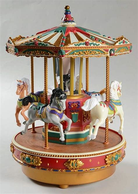 Mr Christmas Music Box 4-Horse Carousel-Musical - No Box by Mr Christmas | Replacements, Ltd.