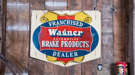 Wagner Brake Products Single-Sided Embossed Tin Sign for Sale at ...