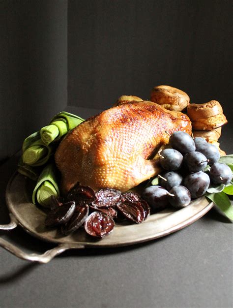 Roast Goose with oven-roasted plums and mulled-wine gravy | Edible Toronto