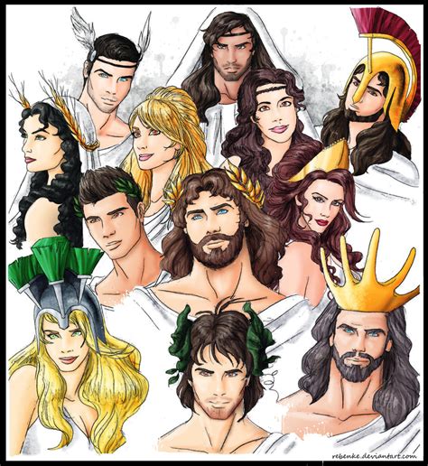 Pantheon of Olympian gods by rebenke on DeviantArt