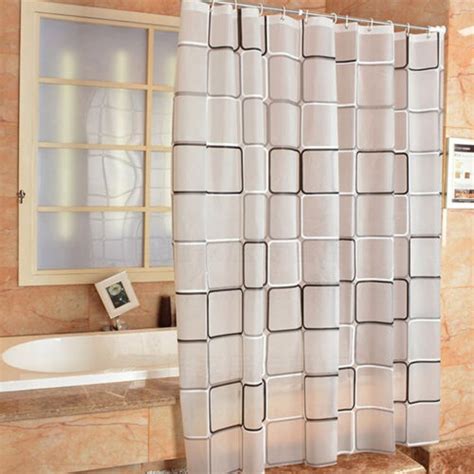 Modern Bathroom Shower Curtain Extra Long Wide 180 x Drop 200 cm With ...