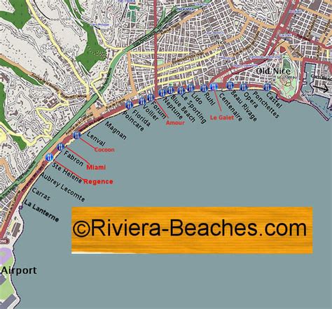 Map of Nice Beaches