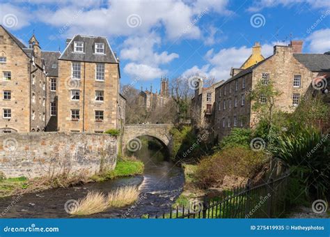 Bells Brae Bridge at Dean Village, Edinburgh Scotland Stock Image ...