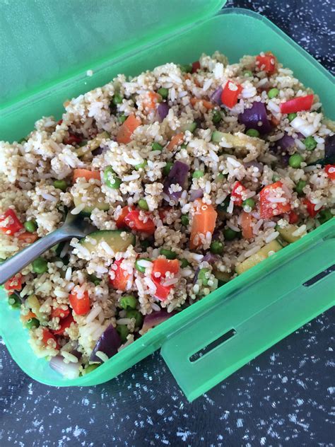 Slimming world friendly rice & quinoa salad with chopped roasted veg ! Quinoa Salad, Pasta Salad ...