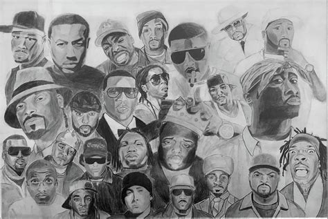 Rap Collage Drawing by Alex Milborn | Fine Art America