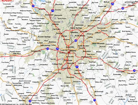 awesome Map of Atlanta | Atlanta map, Georgia map, Map