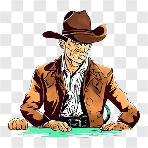 Download Illustration of Cowboy Playing Poker PNGs Online - Creative ...