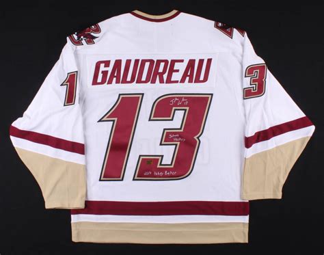 Johnny Gaudreau Signed Boston College Eagles Jersey Inscribed "Johnny ...