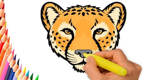 Coloring Pages - How to Draw a Cheetah - 187 - how to draw cheetah for kids - step by step ...