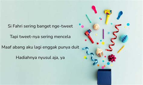 35 Pantun Ulang Tahun Lucu, Kocak, dan Berkesan