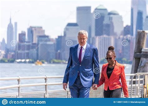 New York, NY, USA - May 16, 2019: Mayor of New York Bill De Blasio and His Wife Chirlane McCray ...