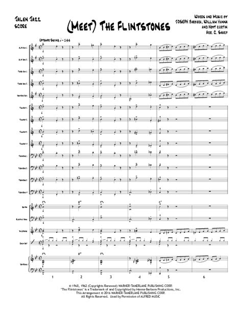 Flintstones (Meet), The Sheet Music by Chris Sharp (SKU: JJZ228 ...