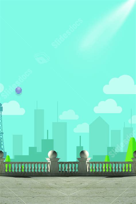 Illustration Of A Blue Cartoon City Page Border Background Word ...