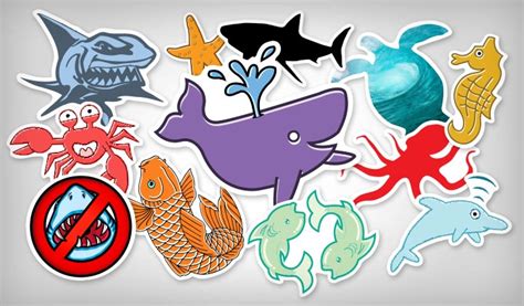 Sea Animal Stickers Art | StickerYou Products