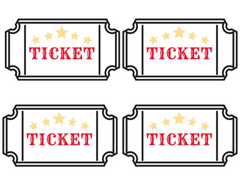 Carnival Tickets Printable