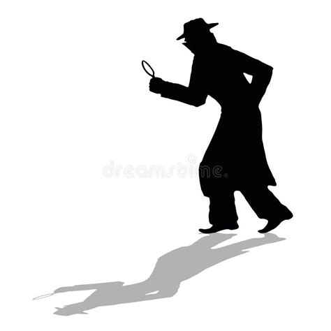 Detective silhouette stock vector. Illustration of insidious - 92827705