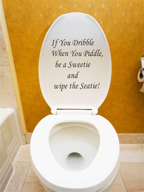 Slogan Graphic Toilet Lid Sticker | Funny toilet seats, Toilet ...