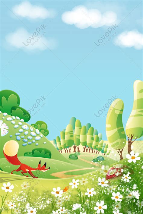 Cartoon Green Forest Nature Landscape Synthesis Download Free | Poster ...