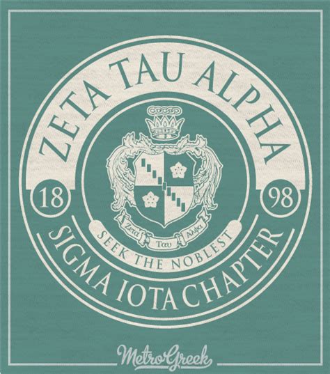 1392 Zeta Tau Alpha Crest T-shirt | Metro Greek