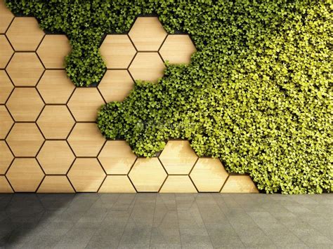 3D Look Honeycomb Pattern and Fresh Grass Wallpaper Mural | Follaje artificial, Jardines ...