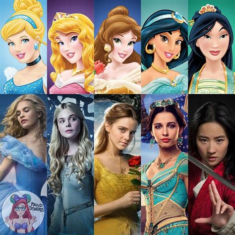 Animated vs. Live-action Disney Princesses 👸 ️ Follow @prouddisnerds for more . . #cinderella # ...