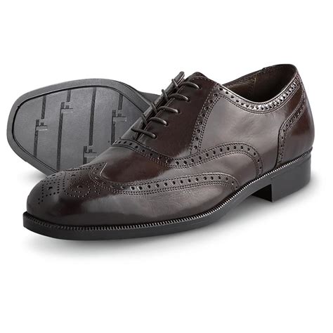 Men's Florsheim® Wingtip Dress Shoes, Dark Brown - 139447, Dress Shoes ...