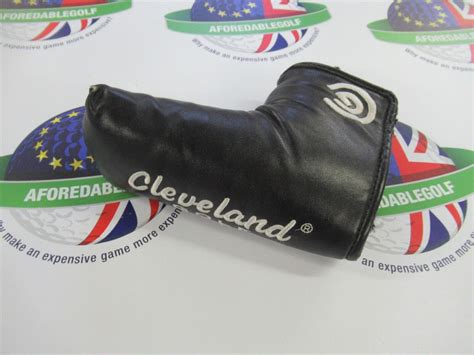 used cleveland golf black/white blade putter head cover | Aforedablegolf