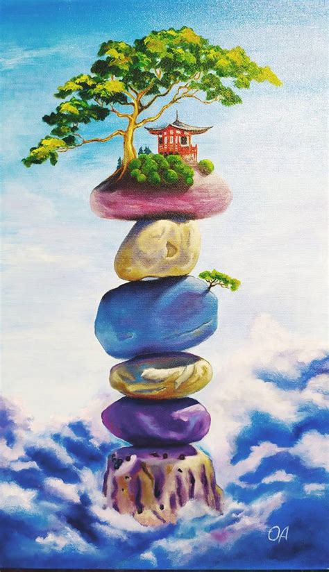 Harmony of balance Painting by Olha Asadulaieva | Saatchi Art