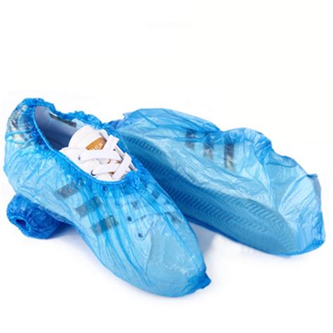 100Pcs Disposable Shoe Covers Elastic Waterproof Non-slip Polyethylene ...