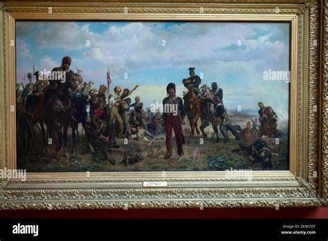 Painting by Lady Butler showing the survivors of the Charge of the ...