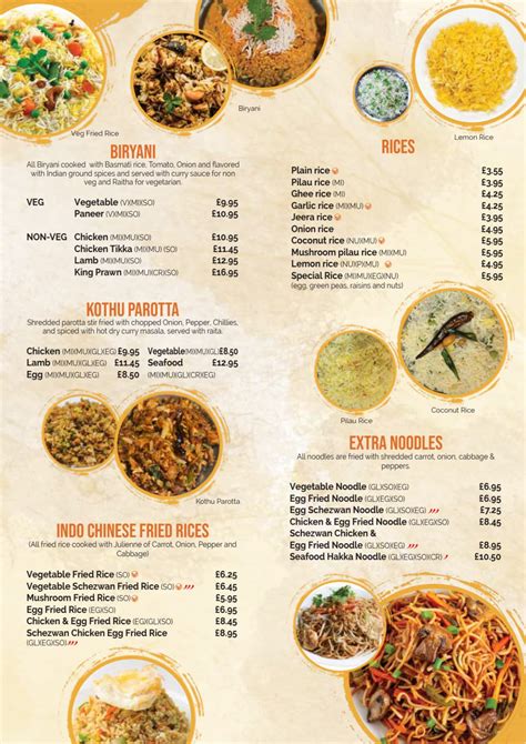 Menu 2024 - Rishis Indian Aroma in Stirling | TheFork