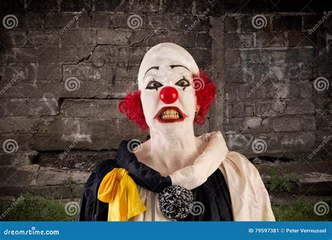 Angry clown stock image. Image of insane, goth, nightmare - 79597381