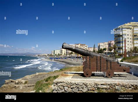 Cannon on the beach, Torrox Costa, beach, canon, Spanish beaches, Costa del Sol, Andalucia ...