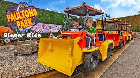 Digger Ride at Paultons Park, Home of Peppa Pig World (April 2023) [4K] - YouTube