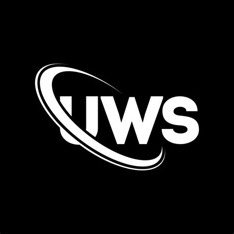 logotipo de uws. carta uws. diseño del logotipo de la letra uws. logotipo de las iniciales uws ...