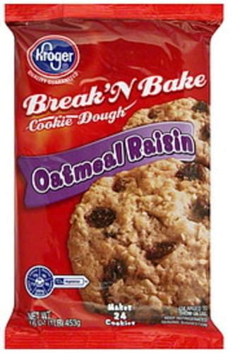 Kroger Oatmeal Raisin Cookie Dough - 16 oz, Nutrition Information | Innit