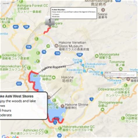 Hakone Hiking Spots : Scribble Maps