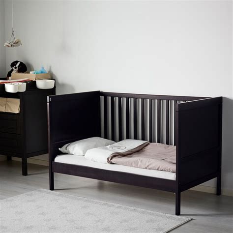 SUNDVIK Crib, black-brown, 27 1/2x52" - IKEA