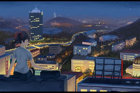 40+ Anime Wallpaper City Night PNG - My Anime List