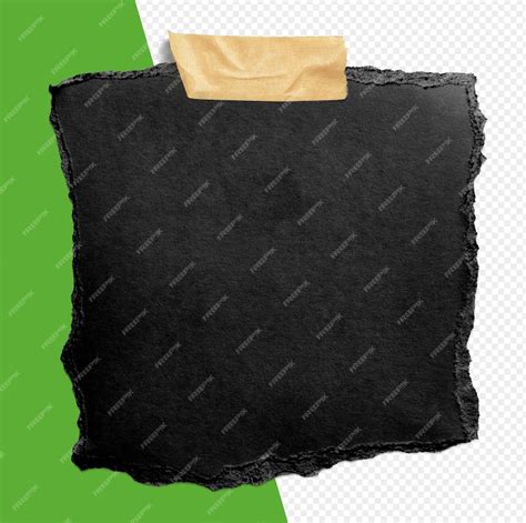 Premium PSD | Black torn paper isolated on a transparent background