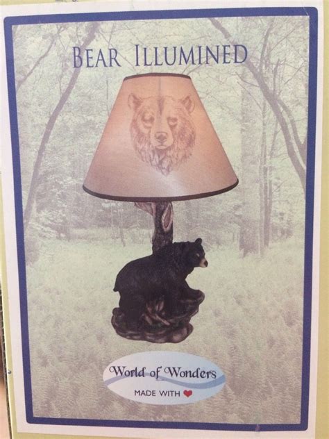 DWK Bear Lamp With Bear Shade | eBay | Bear decor, Lamp, Night lamps