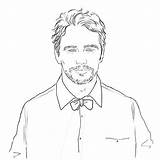 James Franco Coloring Page  franco Pages Male Sketch sketch template