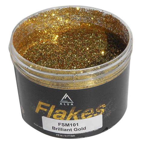 Alsa Refinish 6 oz. Brilliant Gold Flakes Paint Additive-FSM101 - The ...