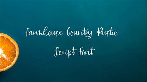 Farmhouse Country Rustic Script Font Free Download